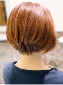 20代30代40代髪質改善カラーキャメルブラウンショートレイヤー