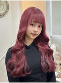 ブリーチ1回でつくるREDカラー