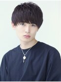 黒髪ナチュラル刈り上げマッシュ