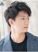 ゆるふわ巻き短髪パーマのアンニュイウェットスタイルf戸田公園