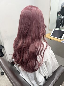 リグ 横浜(Lig.) カシスピンク/ダブルカラー/ケアブリーチ/ブリーチ/ハイトーン