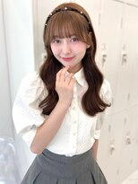 ランテルディ 渋谷(LANTERDIT)&nbsp;アッシュブラウン ロングヘア ワンカール 韓国ヘア 透明感 艶感