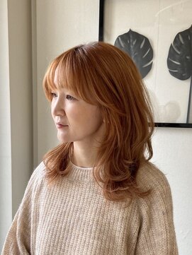 カミットチャーチ(KAMITTO CHUUCH) ふんわりレイヤー×オレンジベージュ