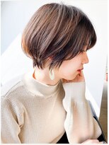 レポヘアー(Repos hair) インナーカラー艶髪ネイビーグレーアッシュブラック大人美人