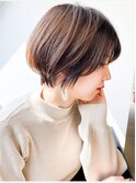 インナーカラー艶髪ネイビーグレーアッシュブラック大人美人