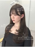 レイヤーカット顔周りカット韓国ヘア前髪カット髪質改善