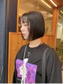 【oasisマミ】大人可愛い切りっぱなし小顔ボブ/黒髪ストレート