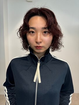 ホネン(honen) 薬院【honen】ショートボブウルフレイヤー髪質改善メテオカラー