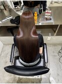 髪質改善 スーパーロング ワンレングス レイヤー 韓国風巻き