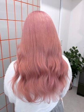 ベレーザ 渋谷神南(Beleza) 16245ブリーチ&ダブルカラーローズブラウンダークレッドロング