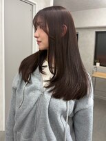 インスヘアー 梅田茶屋町(INCE HAIR) 顔まわりレイヤー×まろやかブラウン