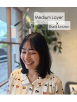 ティーズピーク(ty s peak) 【cut+color+treatment】 Dark brown × Medium Layer