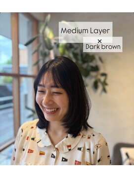 ティーズピーク(ty s peak) 【cut+color+treatment】 Dark brown × Medium Layer