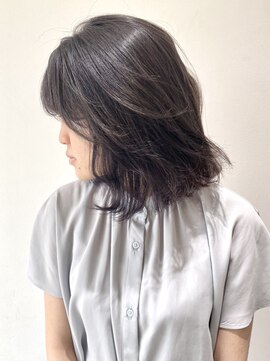 フォーク FOLK 【FOLK】小顔 厚めバング イメチェン ダークアッシュ ベージュ♪