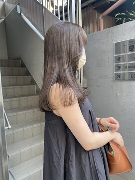 ローレンジウ(LOREN JU) 透明感髪質改善ベージュダブルカラーミルクティーグレージュ