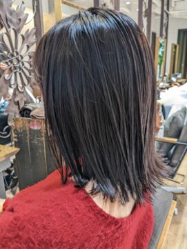 ヘアリゾート粋 新宿三丁目本店 アッシュグレージュ_抜け感ボブ◎30代40代/大人可愛い/渡部