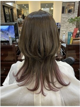 キャラ 池袋本店(CHARA) ウルフカットとピンクインナーカラー【池袋/大村】