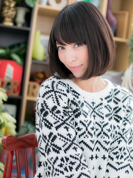 カバーヘア ブリス 戸田公園西口店(COVER HAIR bliss) ブアッシュブラック小顔前下がり大人ボブc5戸田公園20代30代40代