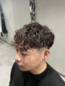 スウェル 柏店(Swell) ハイライト波巻きマッシュパーマ束感ショートメンズカット