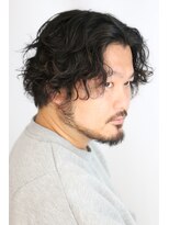 カーウォッシュバーバー(CARWASH BARBER)&nbsp;メンズツーブロックパーマウルフアッシュブラックカルマパーマ