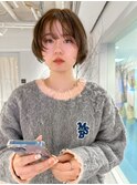パーマの残りを活かしたオリーブボブ