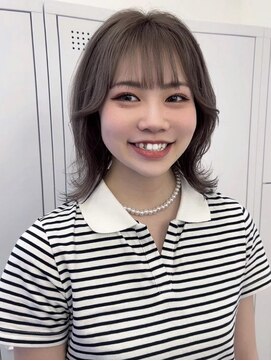 ミミヘアーガーデン(mimi hair garden) ミルクティーカラー/外はねボブ/顔回りレイヤー　10代20代30代