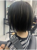 ダークグレーアッシュカラー×メッシュ　美由紀