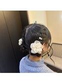 ツインお団子ヘアアレンジ