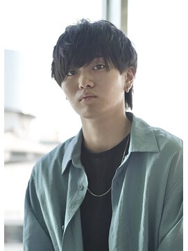 にもう ダークアッシュ ニュアンスパーマ 韓国マッシュs8