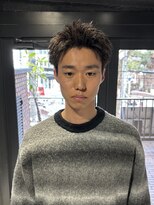 アウル 心斎橋(owl) 【パーマ×刈り上げスパイキーショート】短髪/メンズパーマ