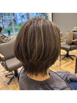 アルマヘアー(Alma hair by murasaki) ◇ハイライトでメリハリあるくびれボブ