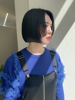 マスタード(MASTARD)&nbsp;デジタルパーマチェリーブラウンベリーショートミディアムヘア