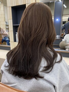 パークレーン アイス イヴェン(park lane ICI yeven) ブリーチなし切りっぱなしボブミディアムレイヤーボブ縮毛矯正