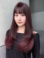 アイティーバイアルバム 藤沢店(IT by ALBUM) ロング顔周りレイヤーイメチェンピンクベージュ_ba587662