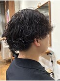 無造作パーマ/無造作マッシュ/大人メンズ/30代40代