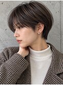 ショートカット×白髪ぼかし、ハイライト×縮毛矯正×髪質改善