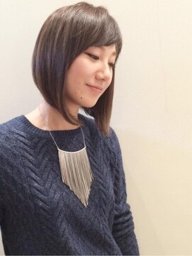 M Slash自由が丘 黒髪 ツヤ感 前下がりボブ L エムスラッシュ アヴェダ 自由が丘 M Slash Aveda のヘアカタログ ホットペッパービューティー