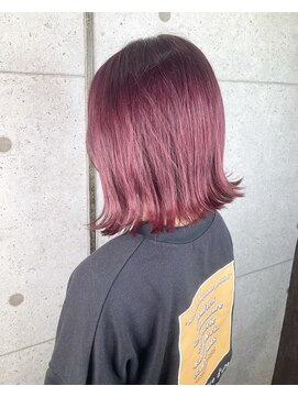 ニューヨークニューヨーク 松井山手店(NYNY) 【足立】切りっぱなしボブ×ブロッサムピンク