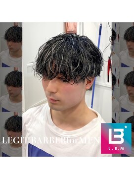 レジット メンズ ヘアサロン(LEGIT MEN's HAIR SALON) 波巻きパーマ×メッシュキャップブリーチ