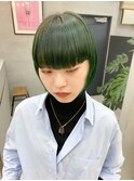 ボブ　グリーンカラー