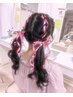 大人気！【リボン編み込み】★ヘアセット¥4500 (リボン販売中！！）