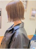 ☆ ボブ× 韓国風巻き×ヘーゼルグレージュ× クラゲヘアー
