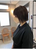 黒髪/グレーベージュ/レイヤーロング/前髪パーマ[鹿児島駅]