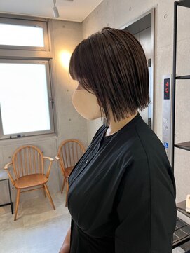 サンド 鹿児島中央(sand) 黒髪/グレーベージュ/レイヤーロング/前髪パーマ[鹿児島駅]