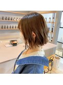 ブリーチなしでできるオリーブベージュ×外ハネ【渡辺】梅田