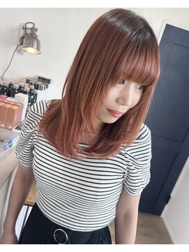 アーブル ヘアーアンドメイク(ARBRE) オレンジグラデーションハイライト髪質改善トリートメント