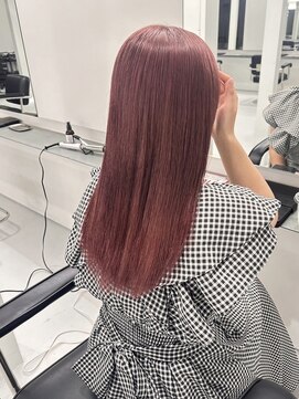 リムレスバイサンク 万代 新潟駅(LIMLESS by cinq) ピンクベージュダブルカラーブリーチ新潟万代