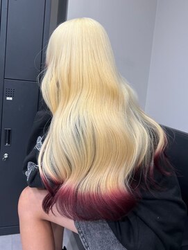 ベレーザ 渋谷(BELEZA) 10585秋色ブロンドオリーブベージ髪質改善ワンホンヘア