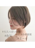★前下がりショートボブハンサムショートカットカラーパーマケア