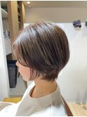 20代30代大人可愛い小顔ボブウルフショートハイライト